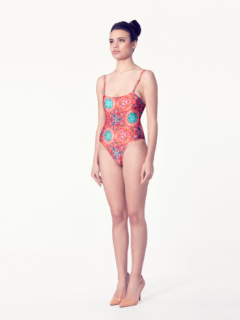 CREPIS Bañador básico – Vista normal – Estampado rojo – nadadora.com.es – swimwear